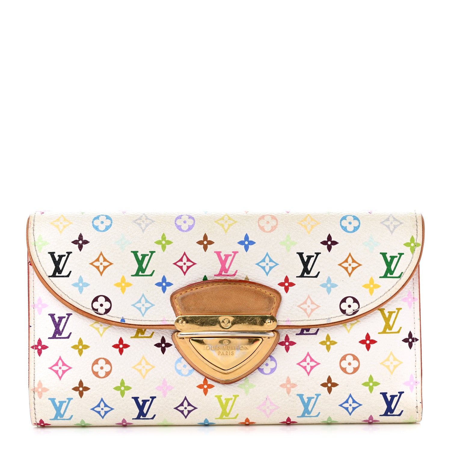 Louis Vuitton Monogram Multicolor Eugenie Wallet White Litchi 1 of 9