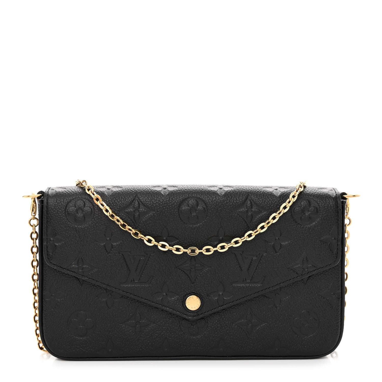 Louis Vuitton Empreinte Pochette Felicie Chain Wallet Black 1 of 12