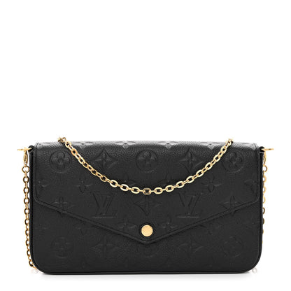 Louis Vuitton Empreinte Pochette Felicie Chain Wallet Black 1 of 12