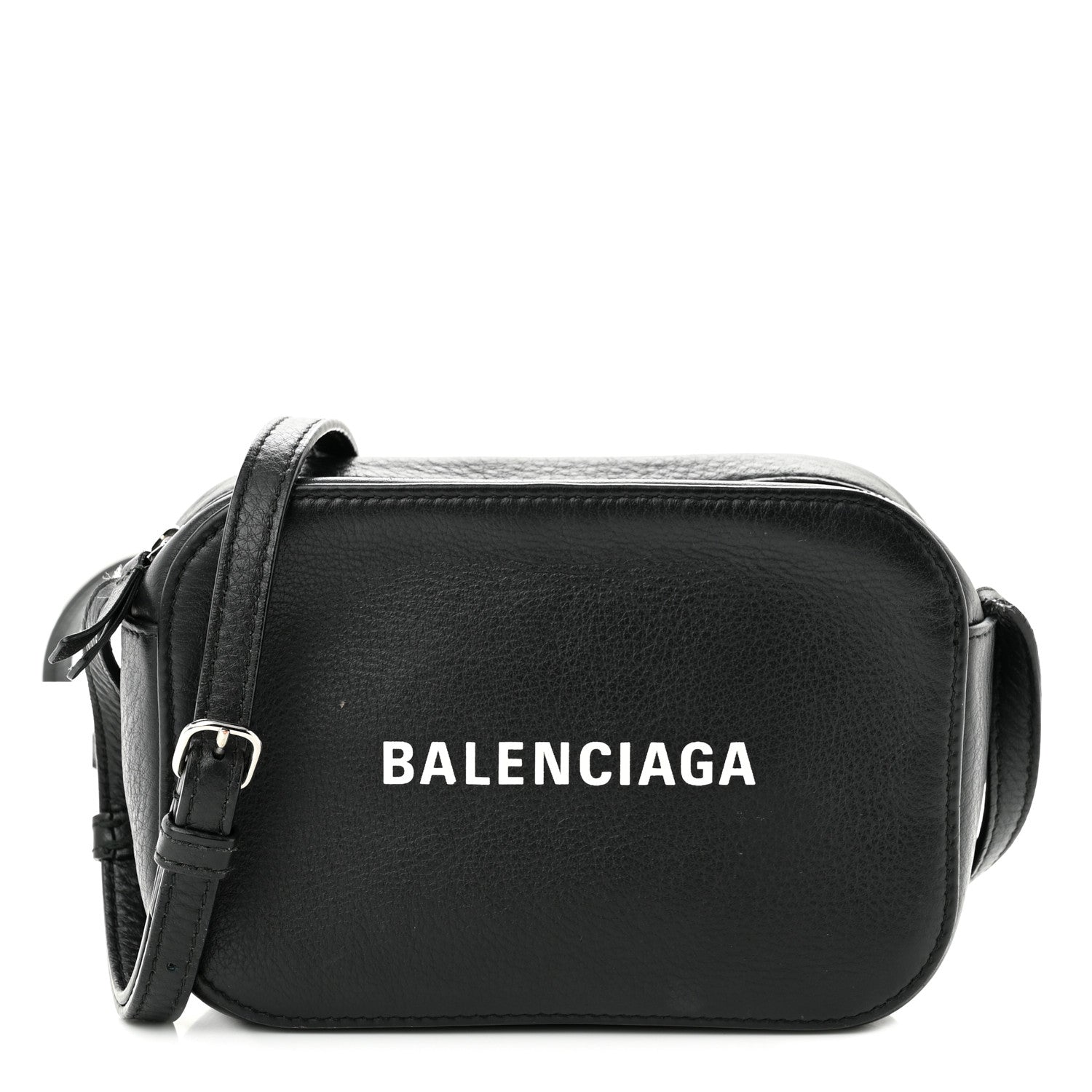 Balenciaga Calfskin Logo XS Everyday Camera Bag Black 1 of 12