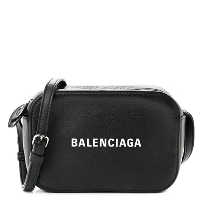 Balenciaga Calfskin Logo XS Everyday Camera Bag Black 1 of 12
