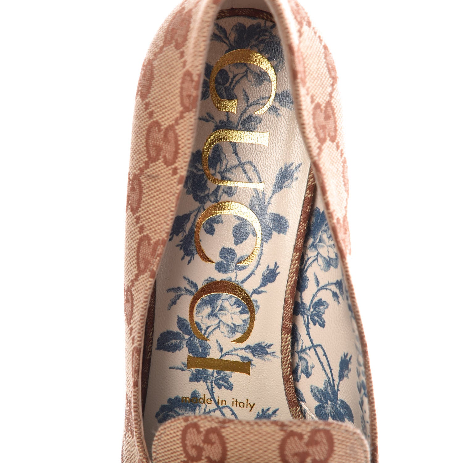 Gucci Monogram GG Victoire 55mm Loafer Pumps 37 Beige Ruggine 7 of 9