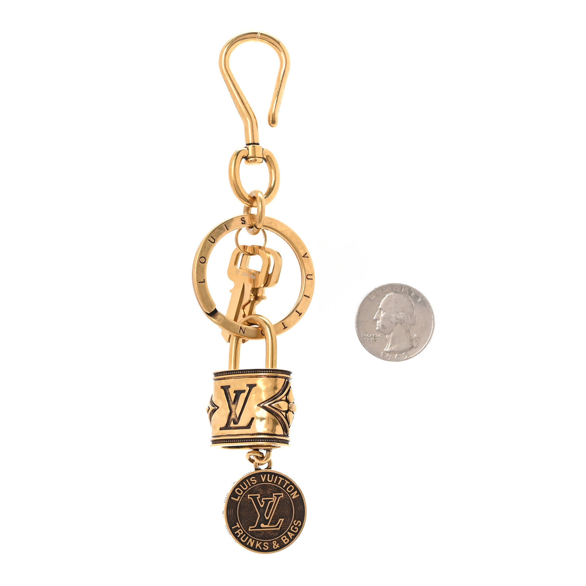 Louis Vuitton Metal Lion Speedy P9 Bag Charm Lock Gold 2 of 4