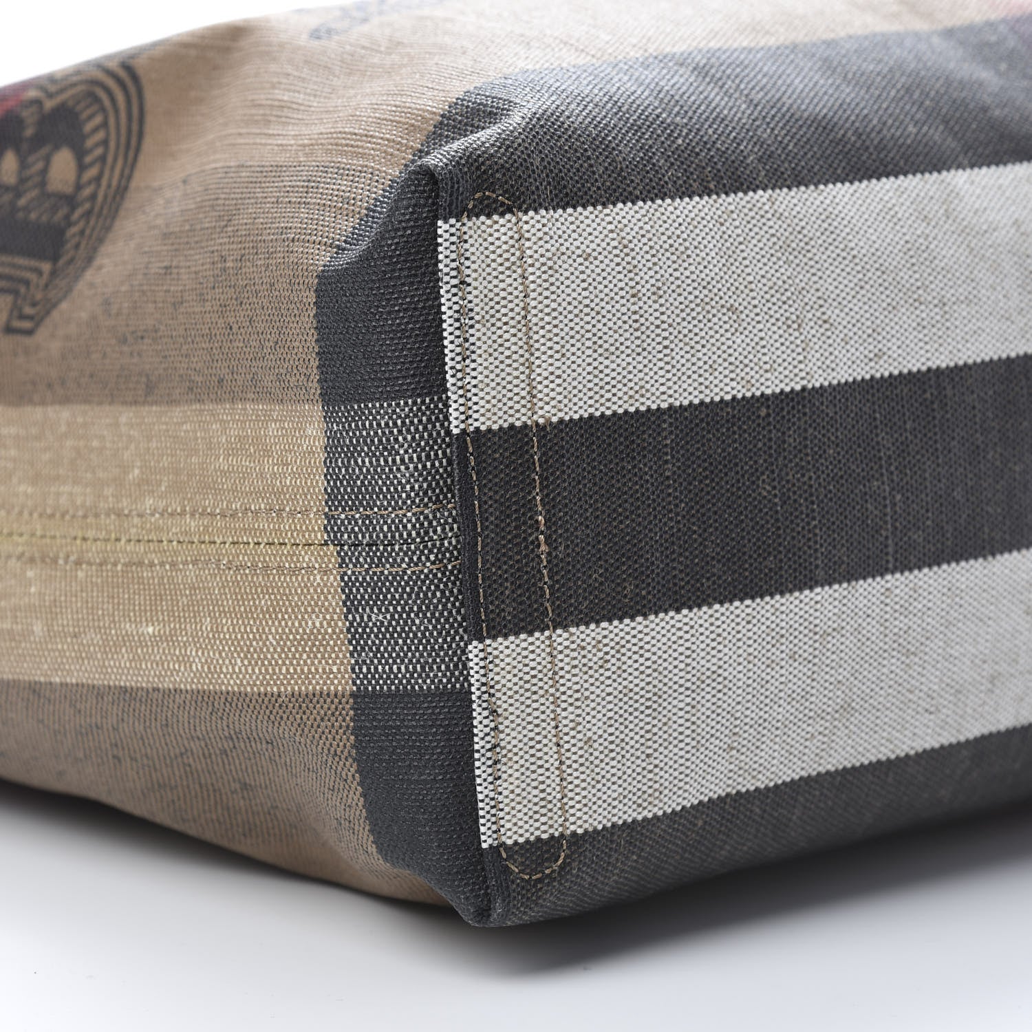 Burberry Coated Canvas Mega Check Medium Doodle Tote Black 9 of 10