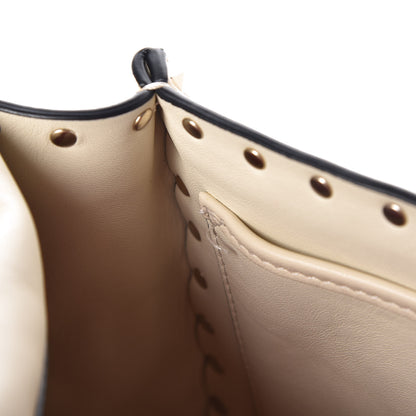 Valentino Garavani Nappa Medium Rockstud Spike Shoulder Bag Light Ivory 9 of 11