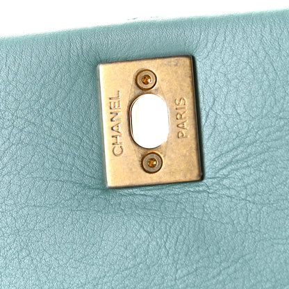 Chanel Calfskin Quilted Top Handle Flap Light Blue 10 of 12