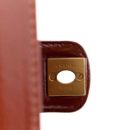 Chanel Shiny Lambskin Quilted Mini Cocodoc Top Handle Bag Brown 8 of 12
