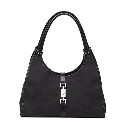 Gucci Monogram Jackie Shoulder Bag Black 1 of 17