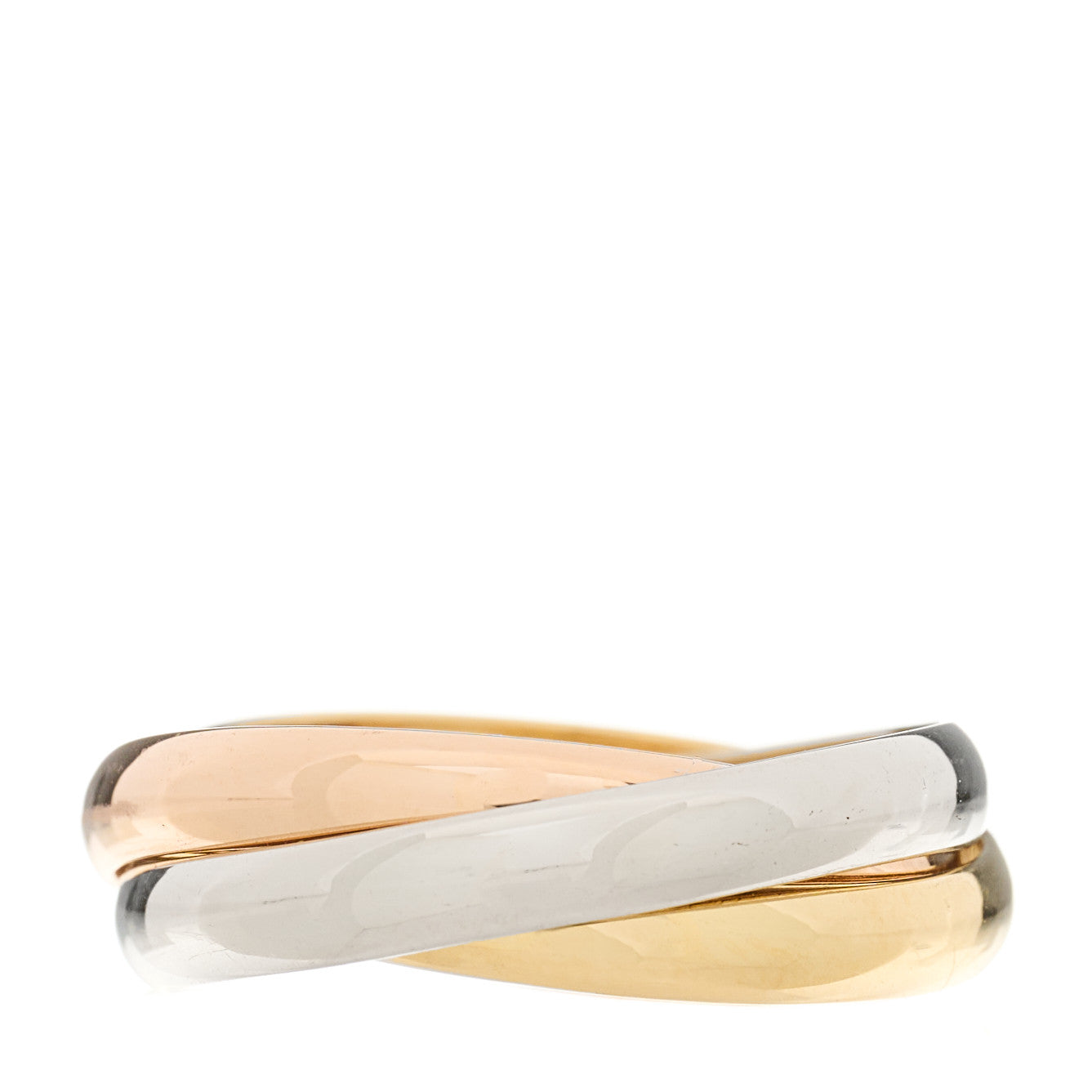 18K Pink Yellow White Gold Small Trinity Ring 47 4