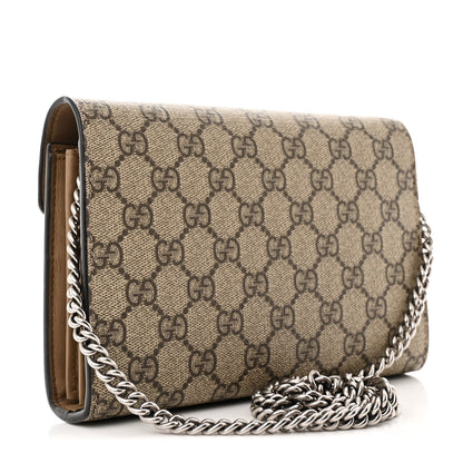Gucci GG Supreme Monogram Mini Dionysus Chain Wallet Beige Taupe 3 of 12
