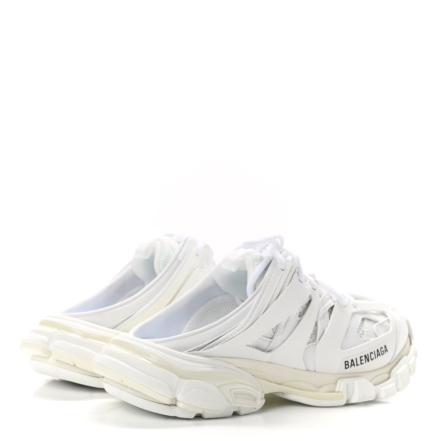 Mesh Nylon Womens Track Mules 36 White