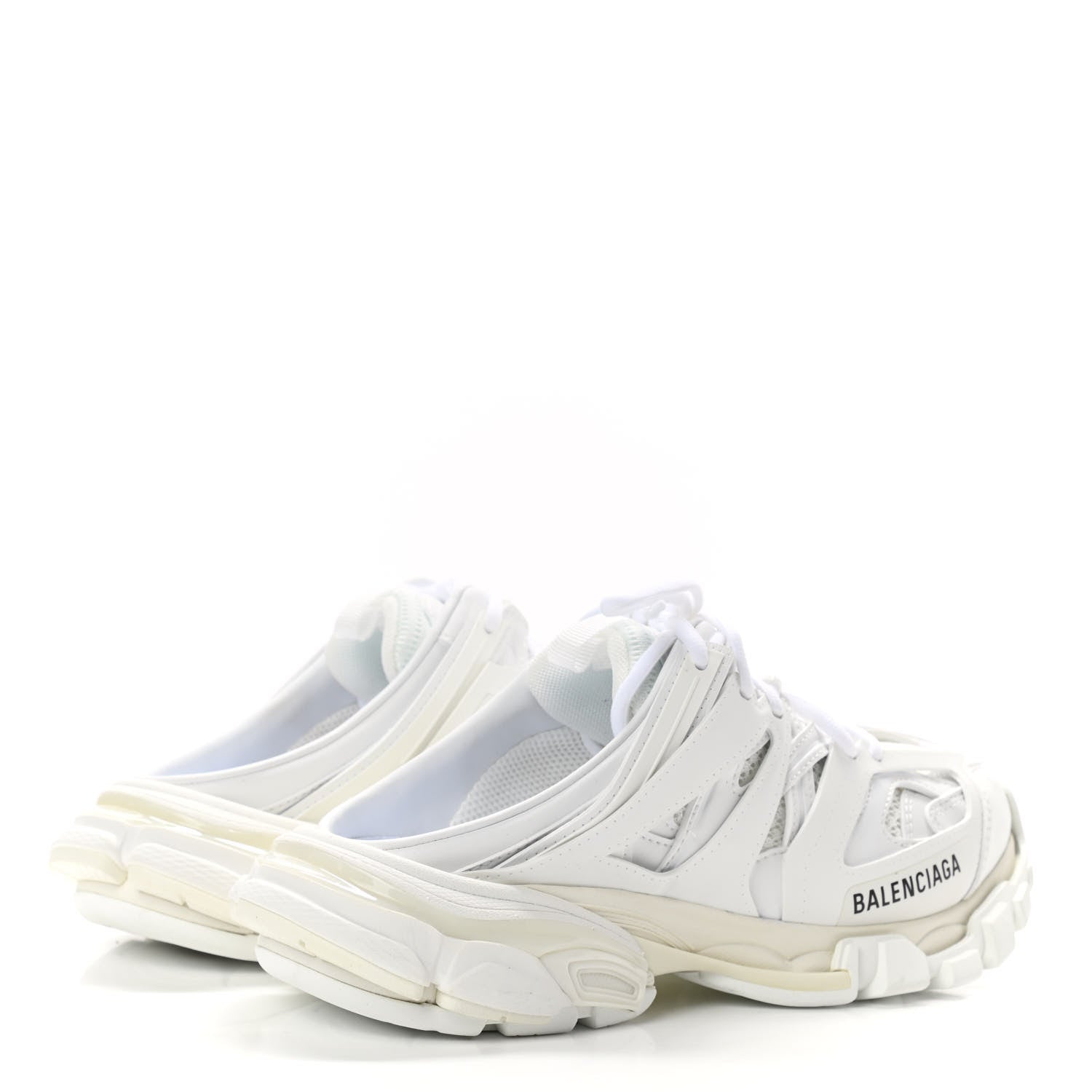 Balenciaga Mesh Nylon Womens Track Mules 36 White 3 of 9