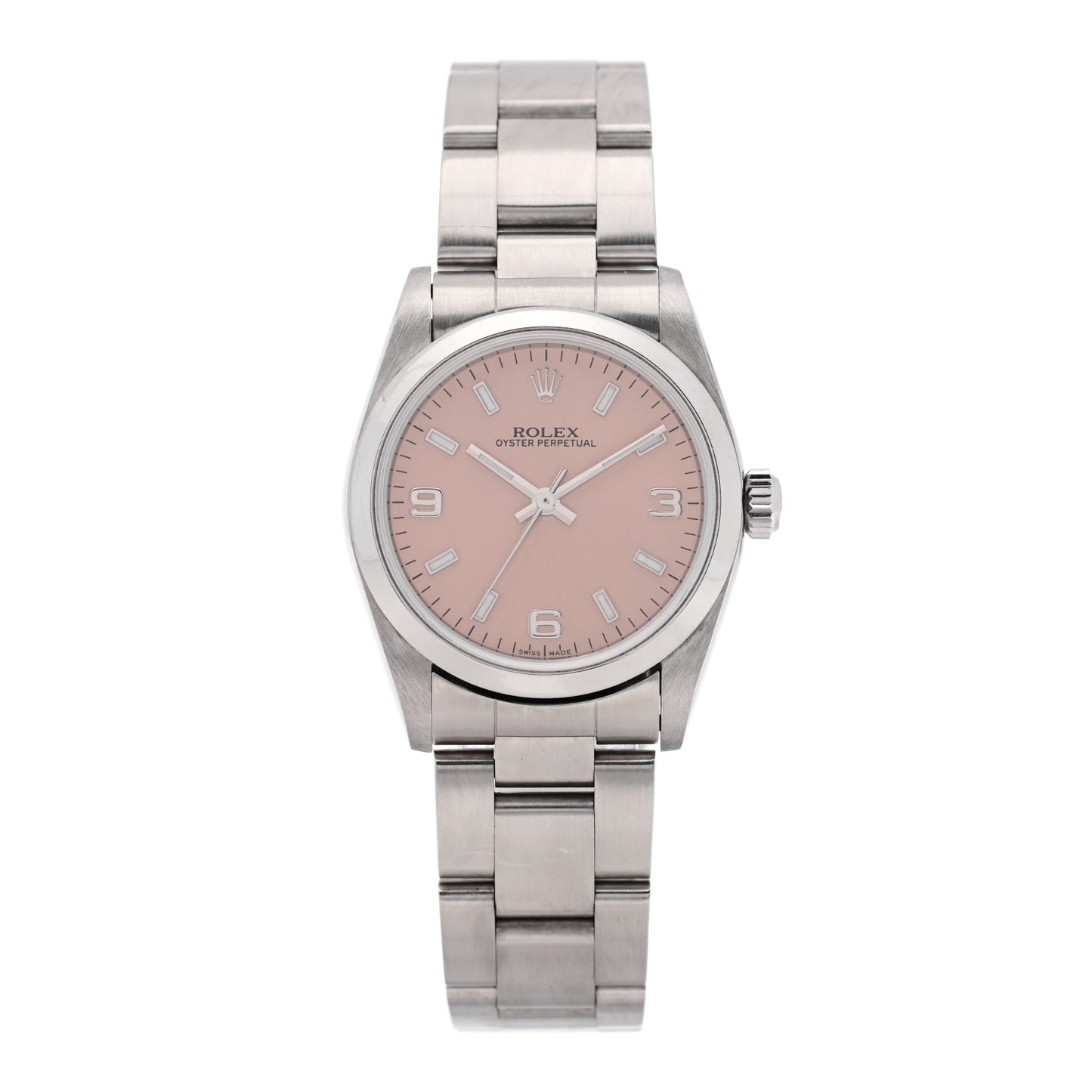 Stainless Steel 31mm Oyster Perpetual Watch Pink 77080