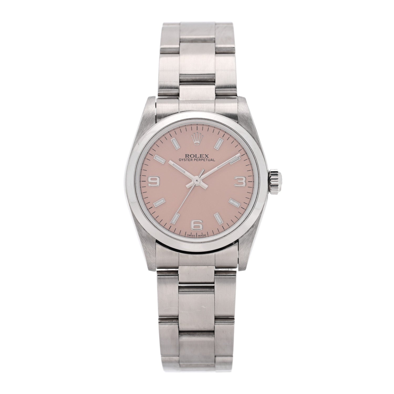 Rolex Stainless Steel 31mm Oyster Perpetual Watch Pink 77080 1 of 4