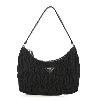 Prada Tessuto Nylon Gaufre Shoulder Bag Black 1 of 12