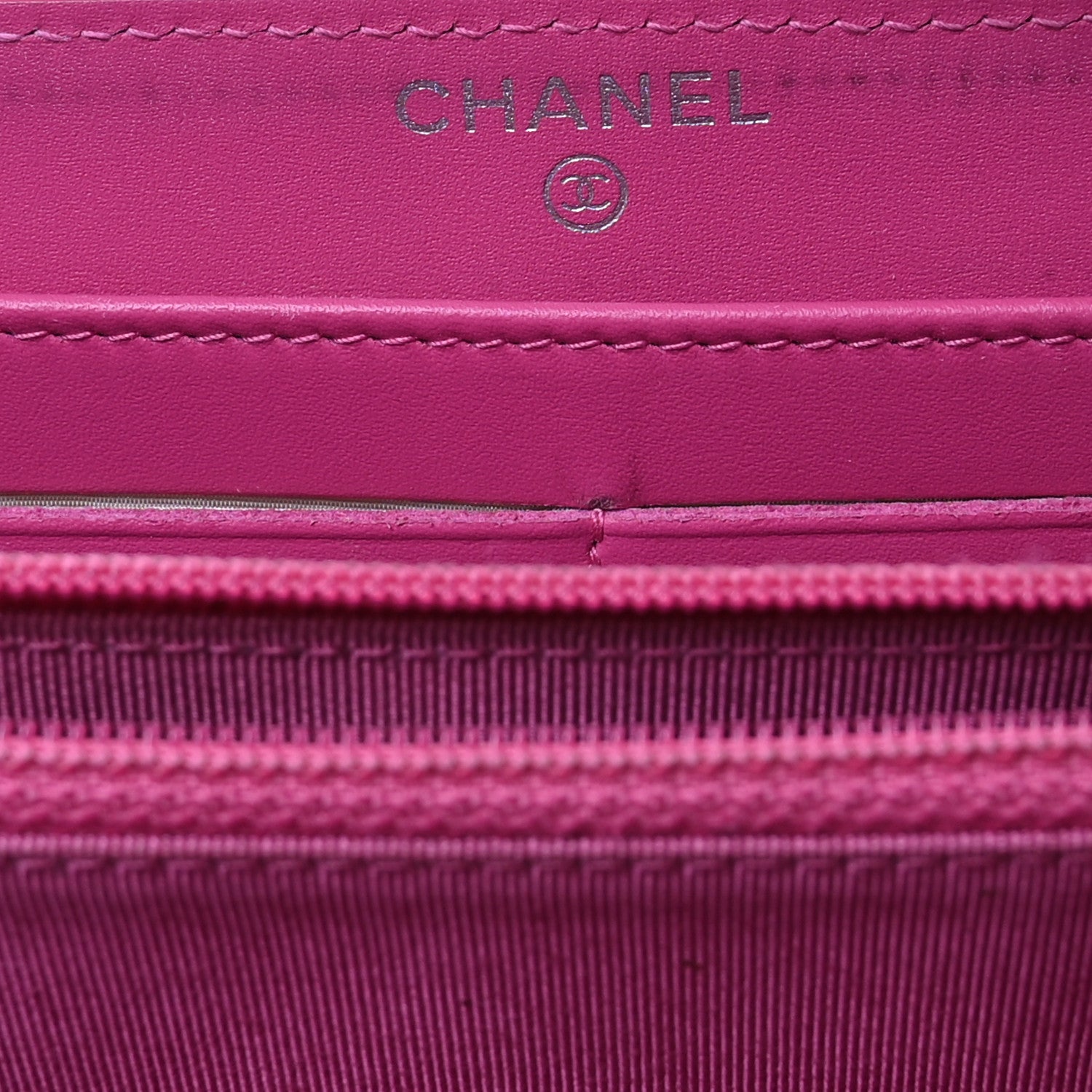 Chanel Caviar Quilted Large Gusset Zip Around Wallet Pink 6 of 9