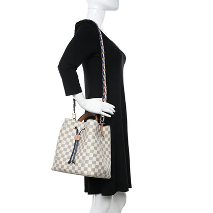 Louis Vuitton Damier Azur Braided Neonoe MM Blue 2 of 11