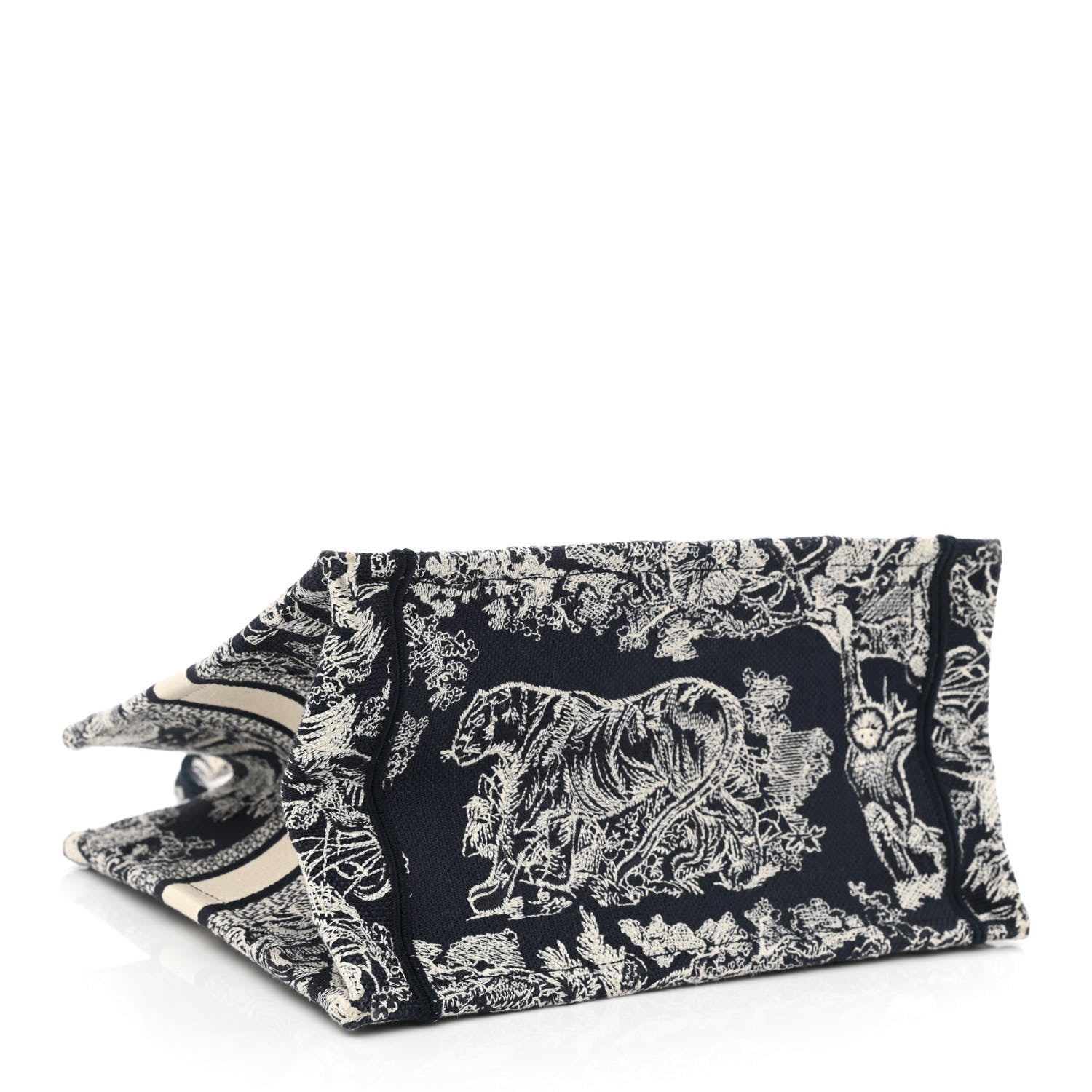 Christian Dior Canvas Embroidered Small Dioriviera Toile De Jouy Book Tote Blue 4 of 10