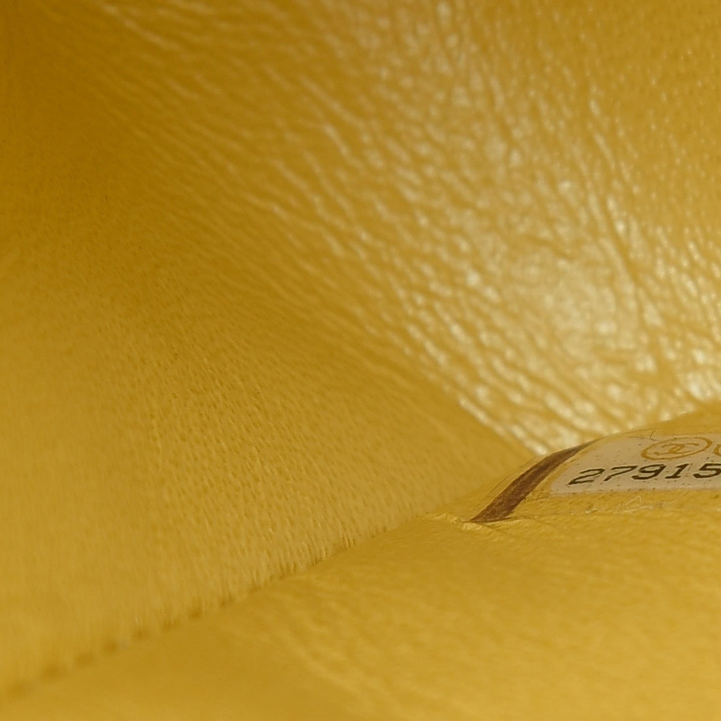 Iridescent Caviar Quilted Medium Double Flap Yellow