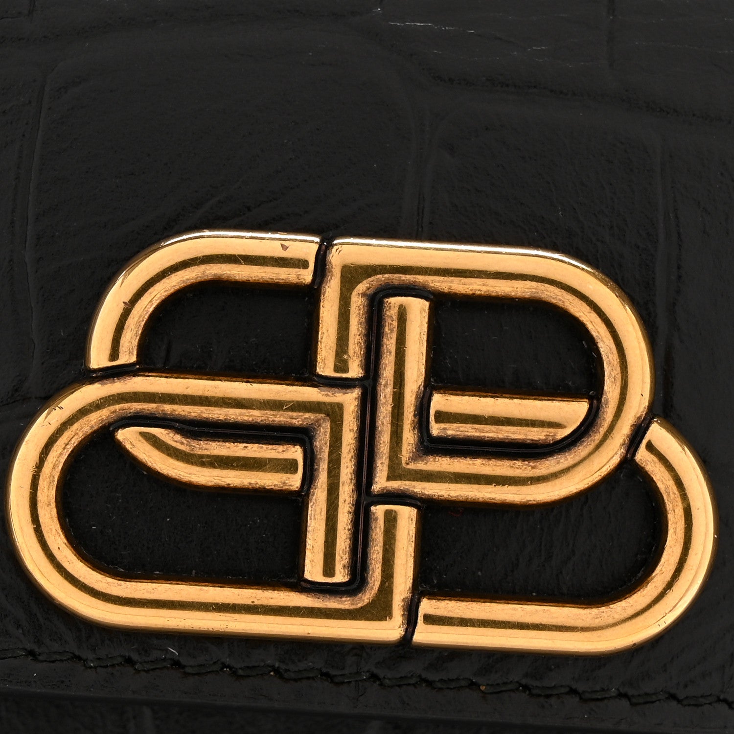 Balenciaga Calfskin Crocodile Embossed Medium Sharp Tote Black 12 of 14