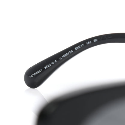 Chanel Acetate Strass Square Sunglasses 5422-B-A Black White 5 of 6