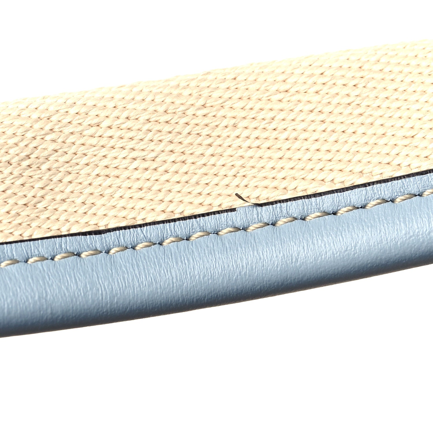 Chloe Linen Calfskin Medium Woody Ribbon Tote White Light Blue 8 of 10