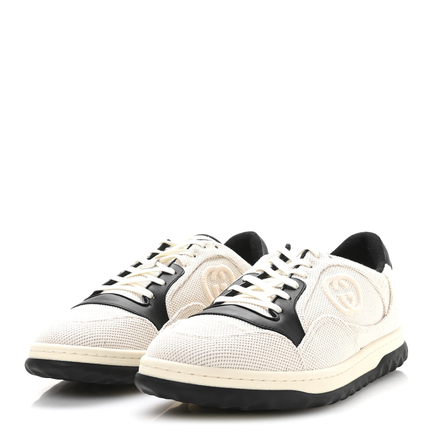 Canvas Calfskin Mens Mac80 Sneakers 11.5 Natural Black
