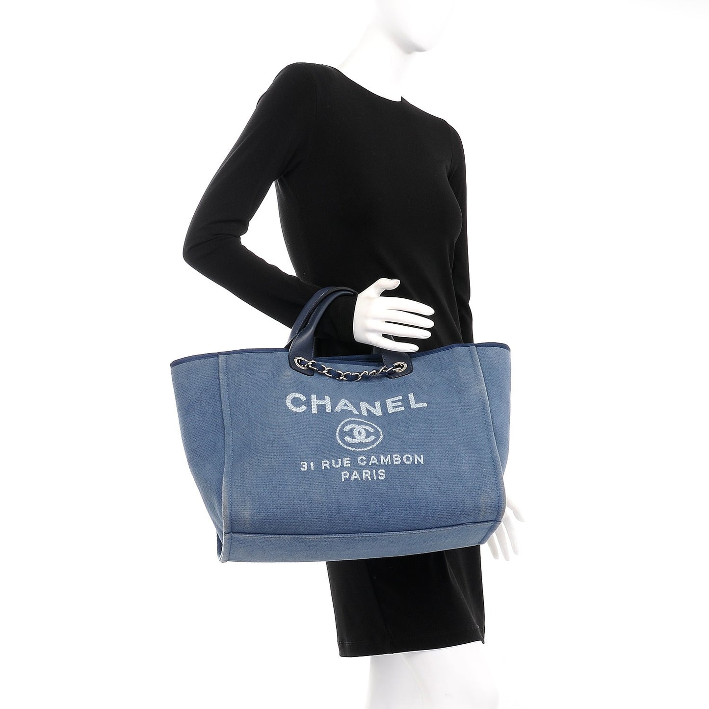 Canvas Large Deauville Tote Blue