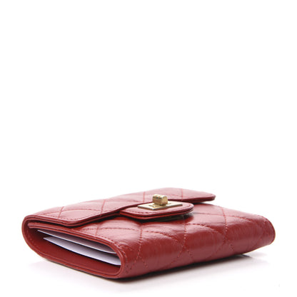 Chanel Aged Calfskin Quilted Reissue Compact Wallet Red 4 of 8