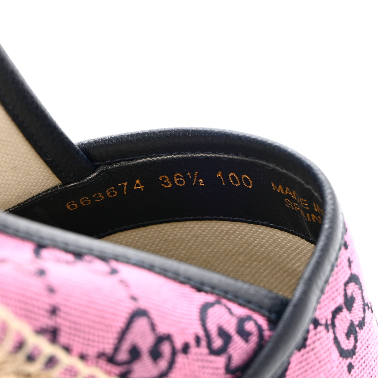 Gucci GG Monogram Multicolor Espadrilles 36.5 Pink Blue 6 of 11