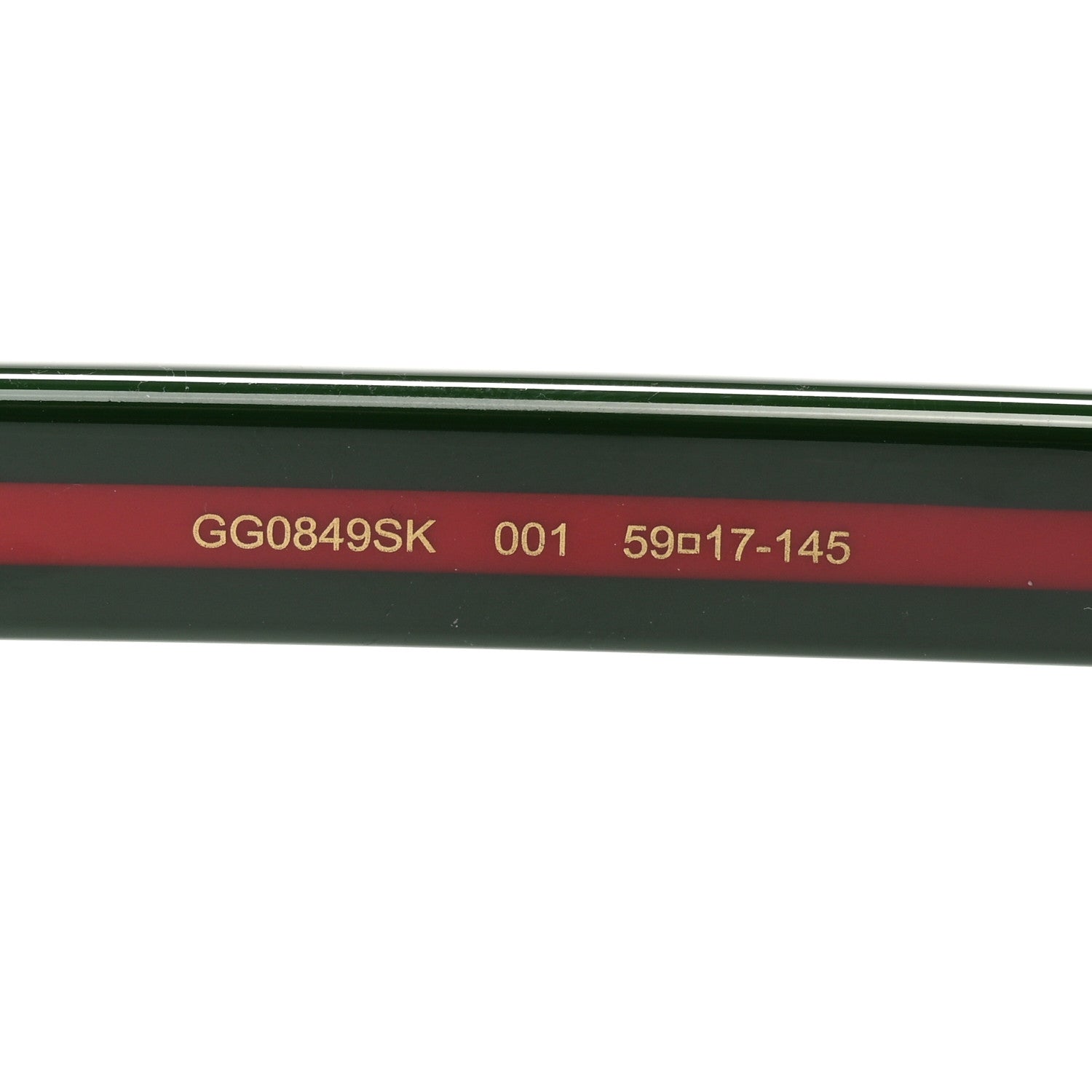 Gucci Acetate Round Eye GG Web Sunglasses GG0849SK Black Red Green 6 of 8