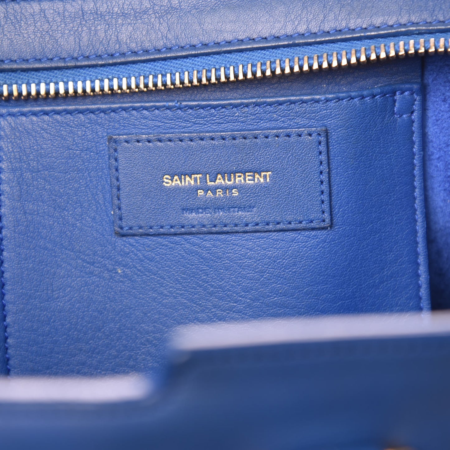 Calfskin Small Classic Y Cabas Royal Blue