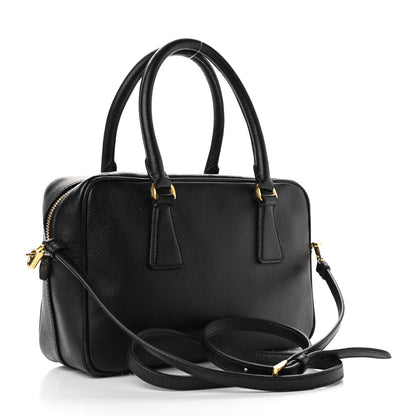 Prada Saffiano Lux Petite Bowler Black 2 of 8