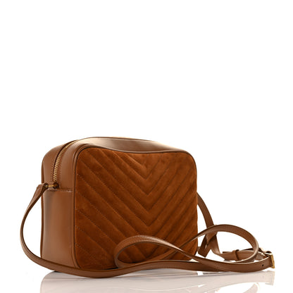 Saint Laurent Suede Matelasse Monogram Lou Camera Bag Cinnamon 2 of 8
