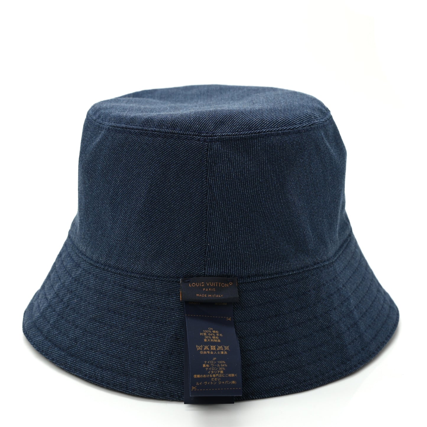 Nylon Wool Monogram Reversible MNG Rain Bucket Hat M Black Navy