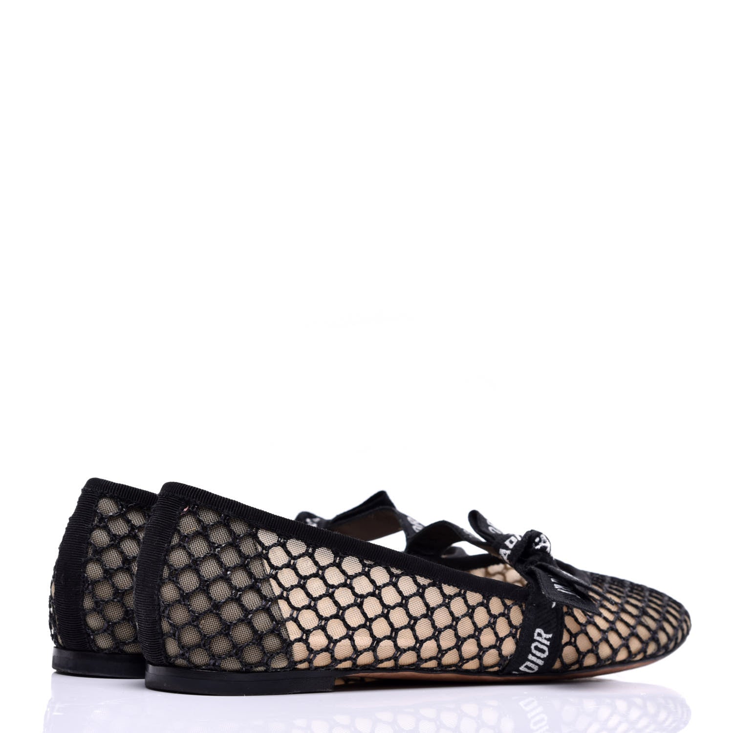 Christian Dior Resille Ribbon Miss J'Adior Ballet Flat 38.5 Black 7 of 14