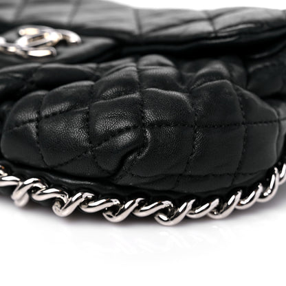 Chanel Washed Lambskin Quilted Mini Chain Around Flap Black 9 of 14