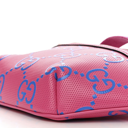 Gucci Calfskin GG Tennis Bi-Color Embossed Belt Bag Modern Fucsia Modern Blue 10 of 10