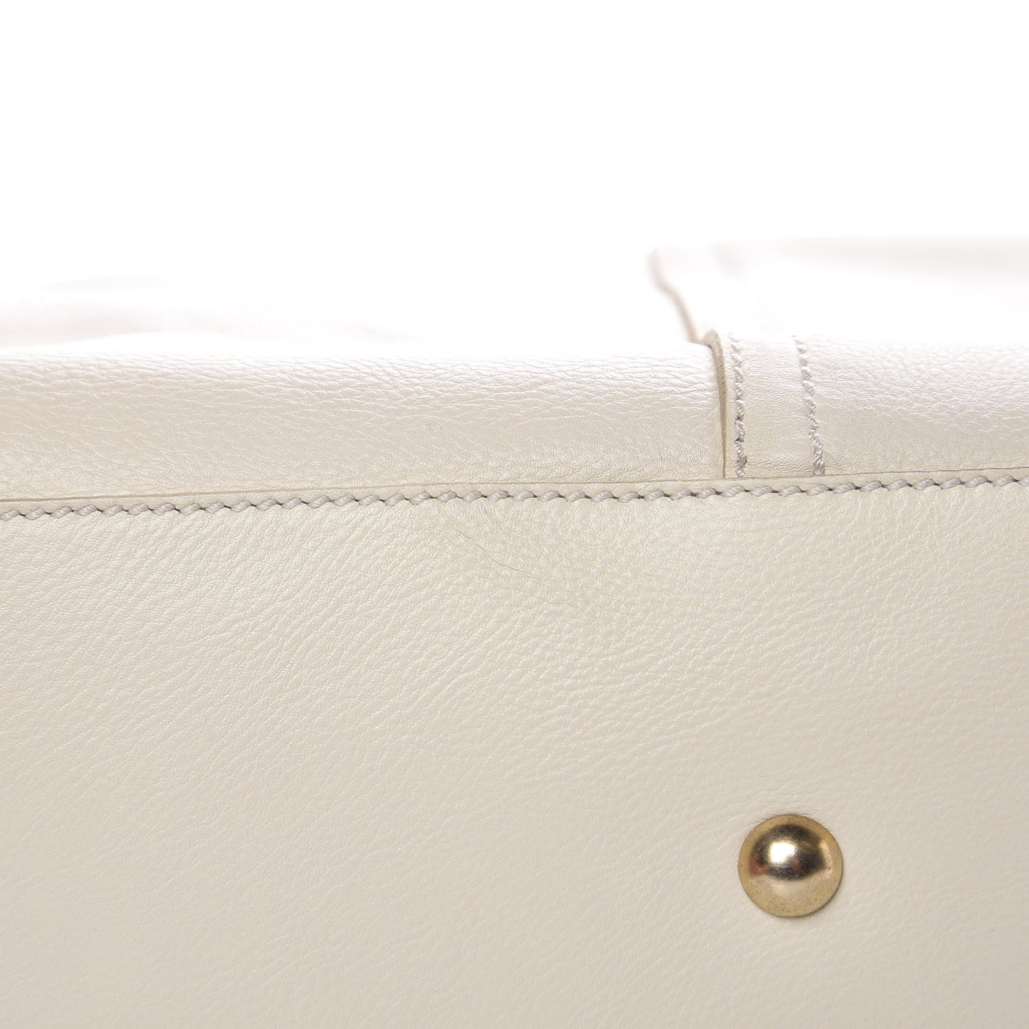 Calfskin Shopping Tote White