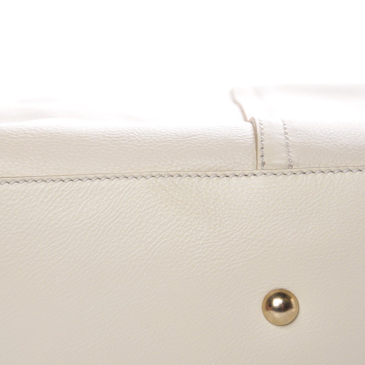 Saint Laurent Calfskin Shopping Tote White 10 of 13
