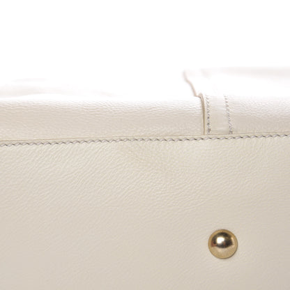 Saint Laurent Calfskin Shopping Tote White 10 of 13