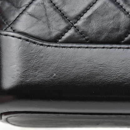 Chanel Aged Calfskin Quilted Small Gabrielle Hobo Black 12 of 13