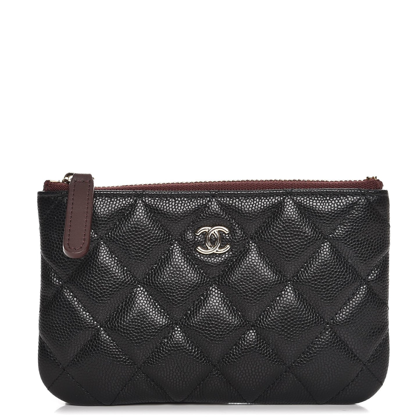 Caviar Quilted Small Cosmetic Case Black