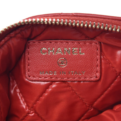 Chanel Lambskin Quilted Small Casino Cosmetic Case Red 6 of 7