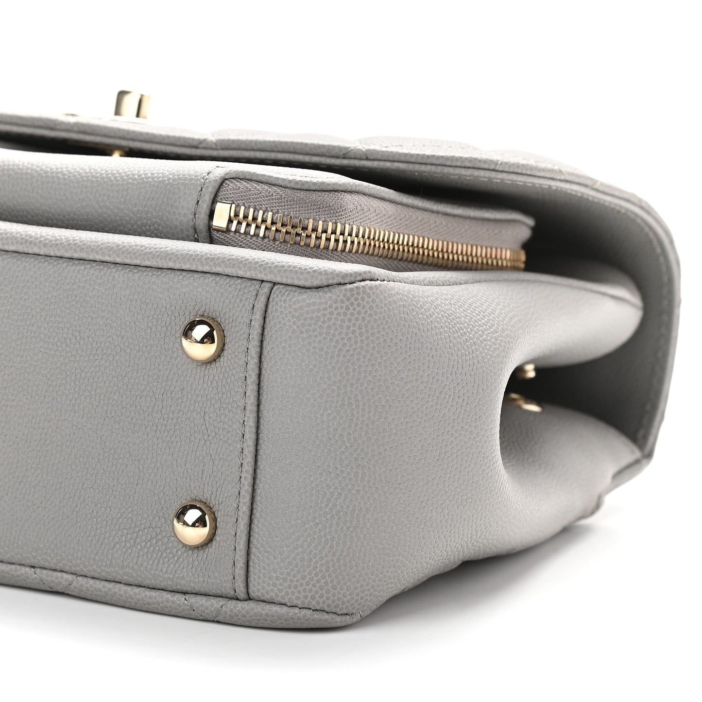 Caviar Quilted Medium Business Affinity Flap Grey