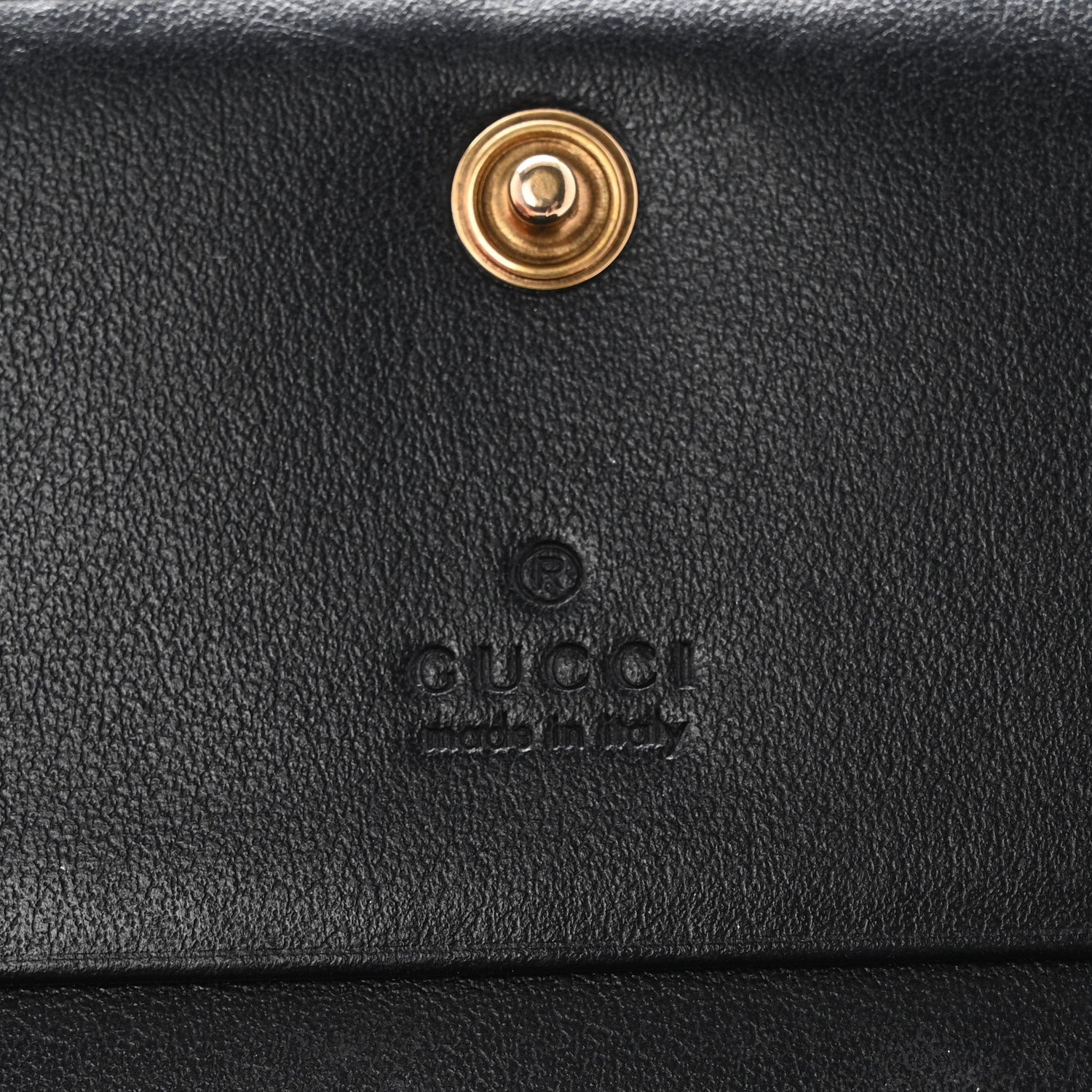 Gucci Calfskin Matelasse GG Marmont Card Case Wallet Black 6 of 14