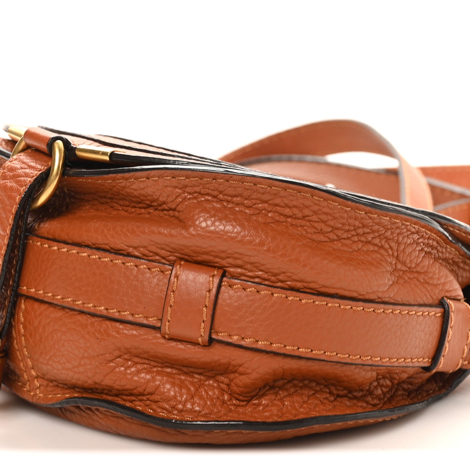 Chloe Calfskin Mini Marcie Round Crossbody Bag Tan 9 of 9