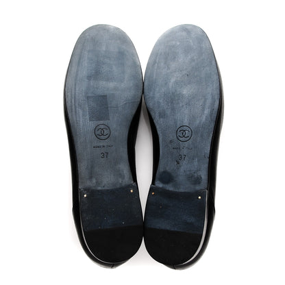 Chanel Lambskin CC Loafers 37 Black 5 of 9