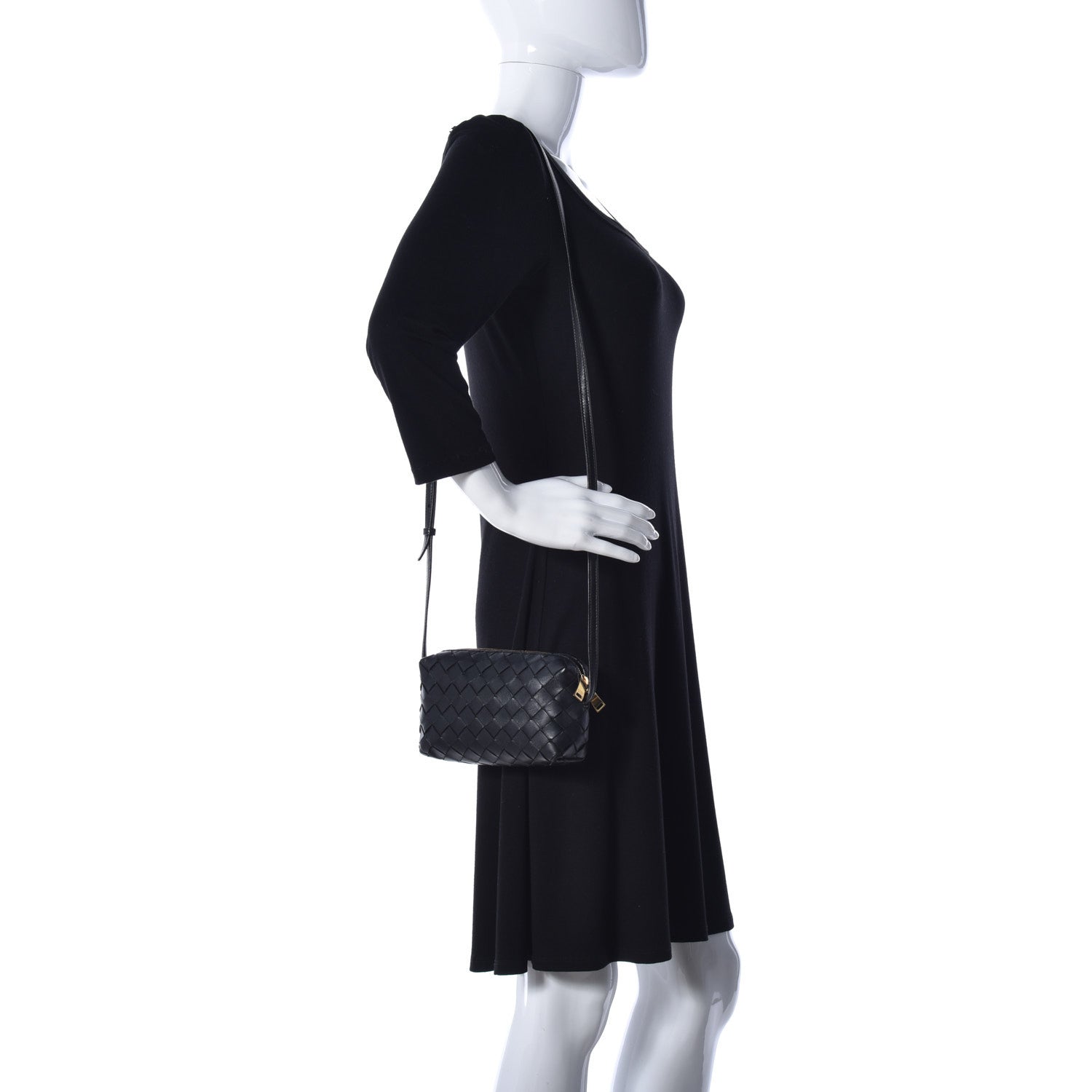 Bottega Veneta Nappa Intrecciato Mini Crossbody Black 2 of 9
