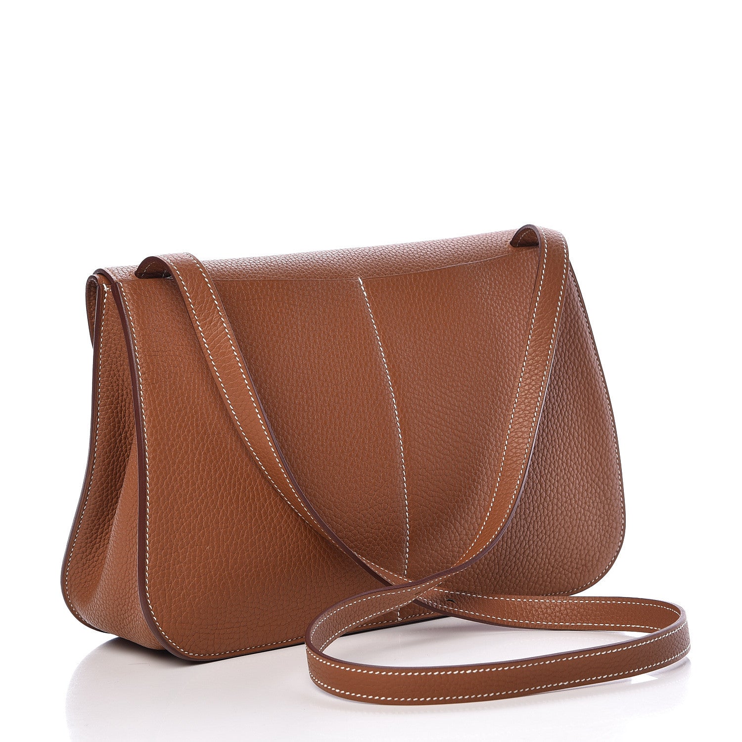 Hermes Taurillon Clemence Halzan 31 Gold 3 of 10